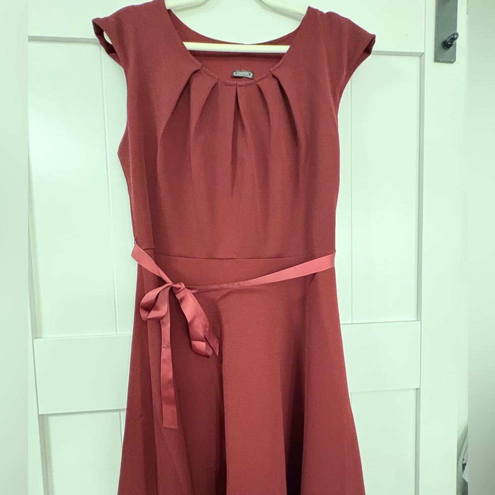 Elegant Burgundy Dress